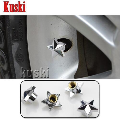 4Pcs/Lot Car Star Shaped Tire Wheel Valve Cap For Volkswagen VW Polo Passat B5 B6 CC Golf 4 5 6 7 Touran T5 Tiguan Bora Scirocco