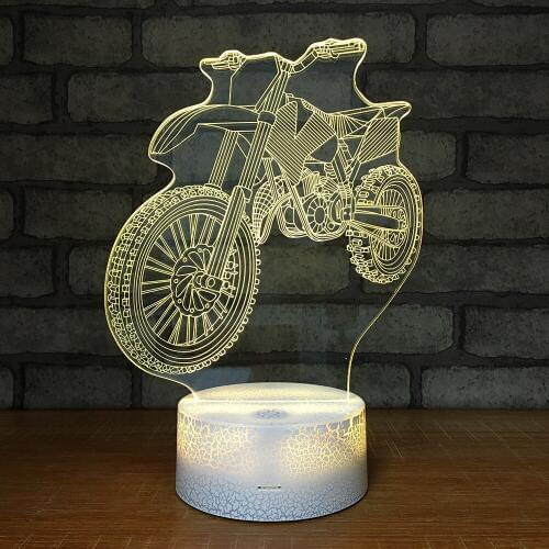 Creative Small Table 3d Led Night Light Led Acrylic Bedside Remote Touch Usb And Battery Power Supply Gift 3d Light Fixtures