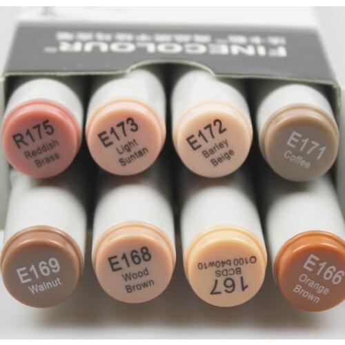 Finecolour Markers Brown And Blue Color Double-Ended Art Marker Artist Sketch Drawing Marker Pen