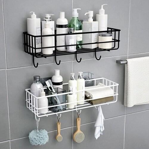 Bathroom Shelf Metal Corner Shelf Storage Rack Stainless Steel Punch-Free Firm Shower Kitchen Fitted Wall Storage Organizer Rack
