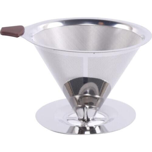 Reusable Coffee Filter Stainless Steel Brew Drip Coffee Filters Funnel Metal Mesh Coffee Tea Filter Cup Basket Tools