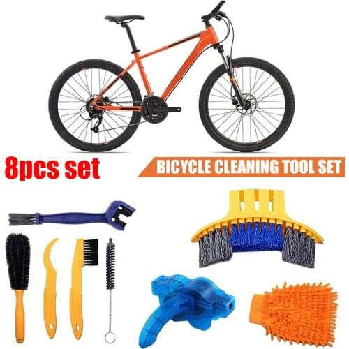 Bicycle Chain Cleaner Scrubber Brushes Mountain Bike Wash Tool Set Cycling Cleaning Kit Bicycle Repair Tools Accessories Set