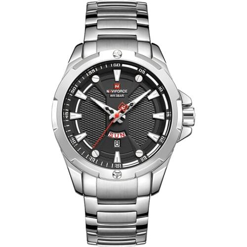 2021 New NAVIFORCE Luxury Watch For Men Stainless Steel Casual Fashion Waterproof Calendar Luminous Quartz Analog Clock Watches