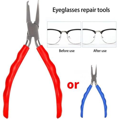 Glasses Eyeglasses Nose Pad Adjusting Pliers Optical Eye Glasses Frames Clamp Repairing Tool Glasses Watch Repair Tool Supplies