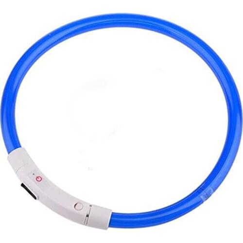Dog collar USB rechargeable light-emitting pet collar TPU can cut dog safety light suitable for small and medium dogs