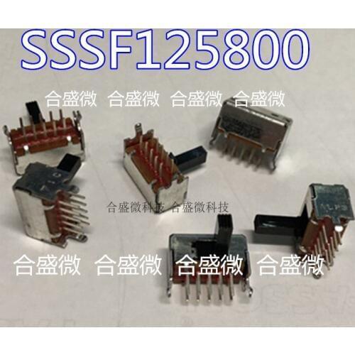 5PCS Toggle switch SSSF125800 Inline 12 feet 3 positions Horizontal handle length 9mm Side slide
