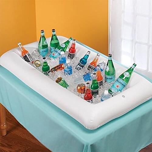 Swimming Pool Float Beer Table Drinking Cooler Table Bar Tray Beach Inflatable Air Mattress Water Food Drink Holder Pool Floater