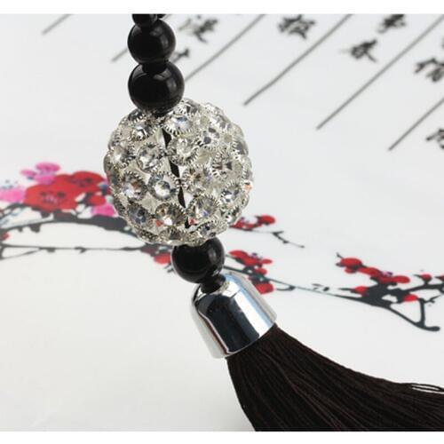 Car Interior rearview mirror pendant Ornaments Buddha Beads High-grade Crystal drill ball pendant Car Decoration Accessories