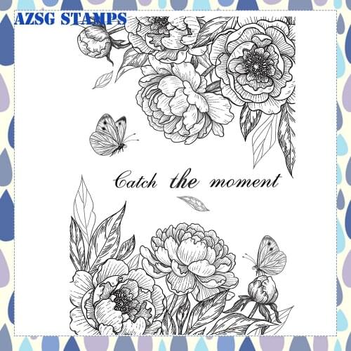 Beautiful Flowers Butterfly Transparent Silicone Clear Stamps for DIY Scrapbooking/Card Making Crafts Decoration Supplies