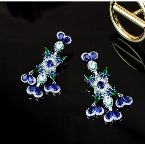 Luxury jewelry, S925, womens long earrings, temperament ol, attend parties, give gifts, engagement accessories