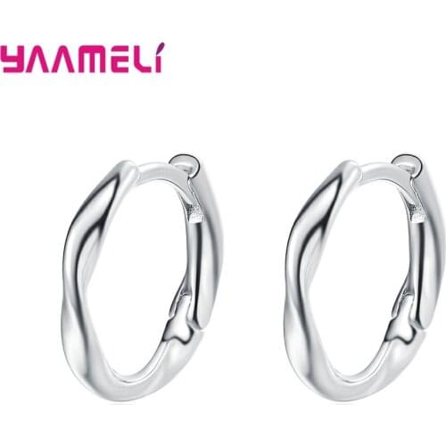 925 Sterling Silver Korean New Trendy O-Shape Round Hoop Earrings Temperament Simple Charm Elegant Jewelry Accessories