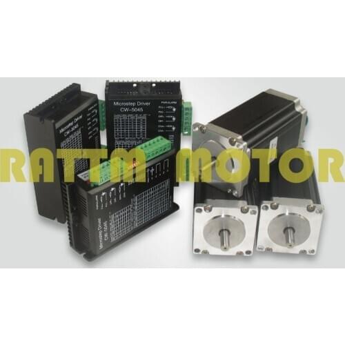 3sets NEMA23 stepper motor 425 oz-in/3.0A & CW5045 driver 256 microstep and 4.5A current 50V/DC CNC Kit