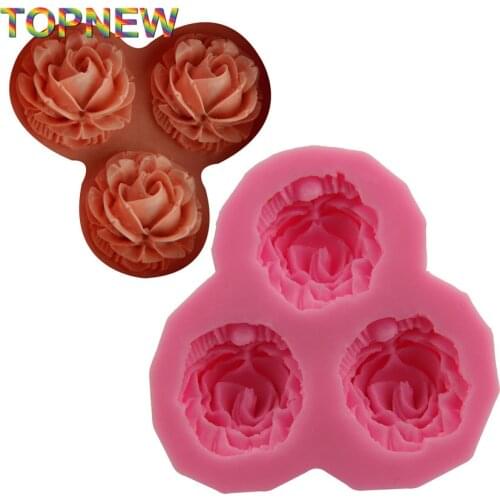3 flowers shape silicone soap mold Fondant Cake Decorating styling Tools cooking tools kitchen accessories 2280