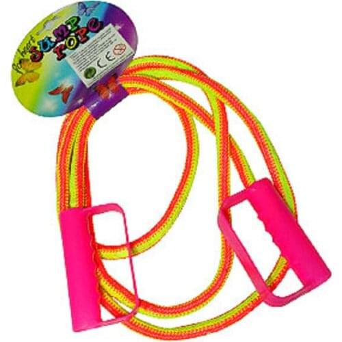 Jump Rope Skipping Long Pink Yellow Children Toy Sports Equipment with plastic handle 2 pack