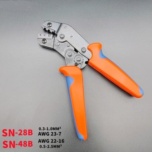 SN-28B/48B Mini European terminal crimping tool TAB2.8 terminal crimping tool terminal crimping 0.3-1.0mm 0.5-2.5mm square meter