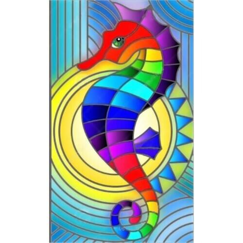 SNA NEW 5D DIY Diamond Painting Sea Horse Diamond Embroidery Cross Stitch Needlework Gift Full Rhinestone Decoration