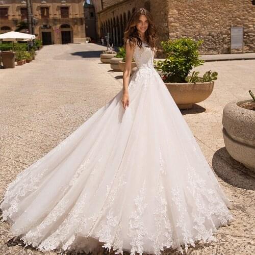 Custom Made Appliques Princess Wedding Dresses Plus Size Vestido De Noiva China Shop Online Bridal Gowns