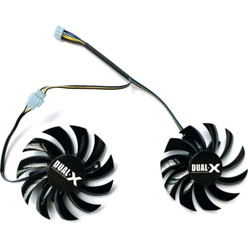 NEW 2PCS 75MM FD7010H12S 4PIN Connector Fan For Sapphire R9 270 GTX 550 750 770 Ti ASUS GTX760 N560GTX 12V 0.35A Cooler Fans