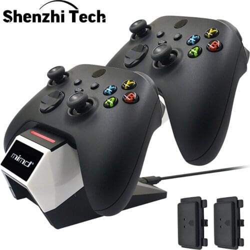 Charging Station For X box Series X S Controller Charging Stand with 2 Batteries Fast Charging Cable