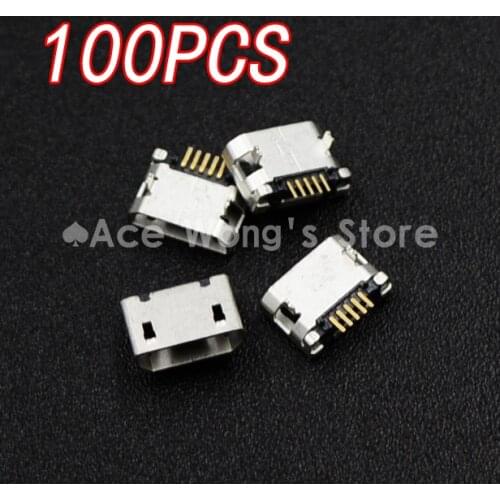 100pcs/LOT Micro USB 5P,5-pin Micro USB Jack,5Pins Micro USB Connector Tail Charging socket (A-07)