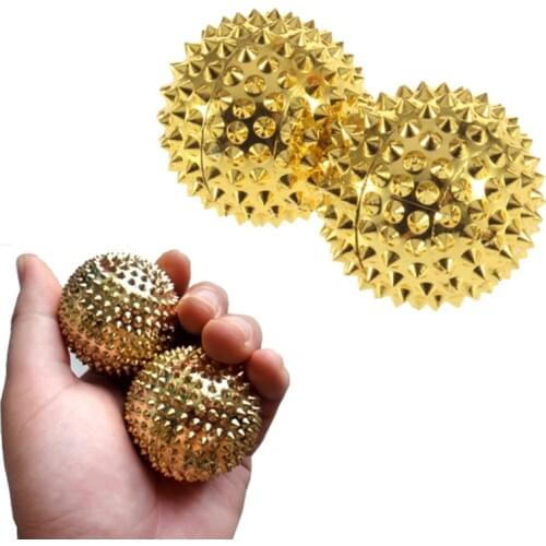 2pcs Magnetic Massage Ball Roller Fitness Cross Massage Ball Myofascial Release Exercise Ball Hand Muscle Relaxation