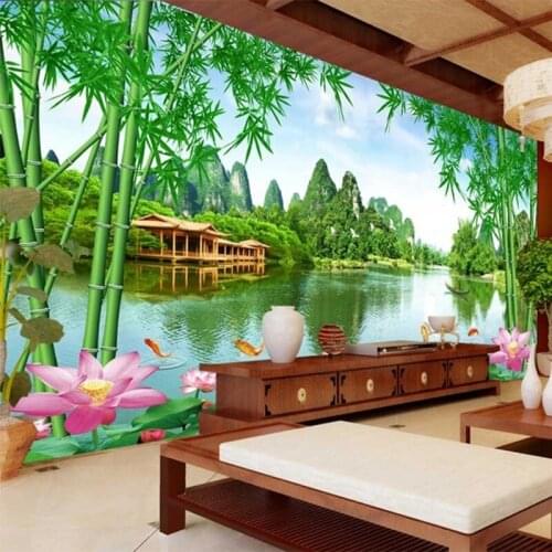 3d customized wallpaper green scenery wallpapers 3d murals wallpaper for living room beautiful scenery wallpapers