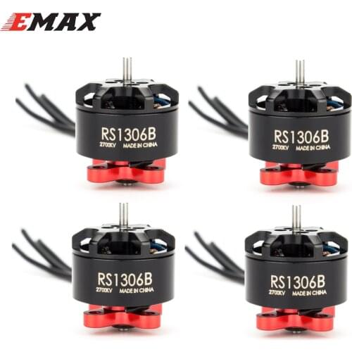4pcs/lot EMAX RS1306B 2700KV 4000KV Brushless Racing Motor 3-4S RS1306 Version 2 Motor for RC FPV RACER Quadcopter