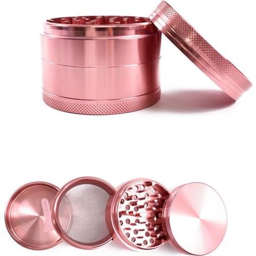 4-layer Aluminum Alloy Herbal Herb Tobacco Grinder Smoking Pipe Accessories Mini Tobacco Grinder Machine Box Best Gift