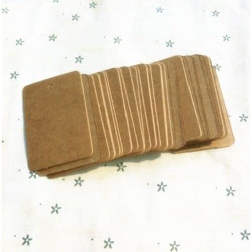 500PCS 50X35mm Kraft Paper blank Clothing tags 350gsm paper Price Labels