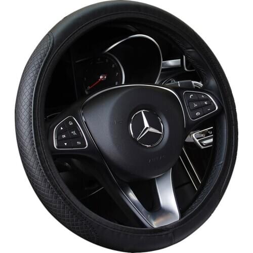 Easy Install Car Steering Wheel Cover For BMW For CRV Interior Accessories Pu Leather Steering Wheel Covers DE5 X25