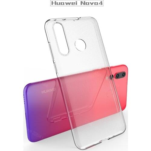 Case For Huawei nova 4 TPU Silicon Clear Fitted Bumper Soft Case for Huawei nova 4 Transparent Back Cover nova 4