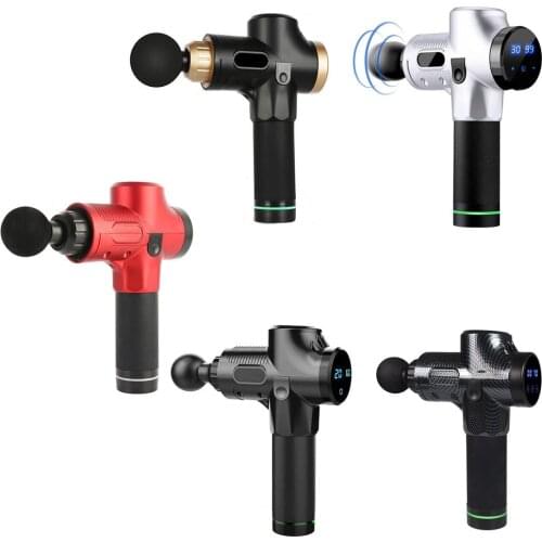 Electric Fascia Massage Gun Touch Screen + Six Massage Heads Low Noise High Frequency Massage Gun Tool