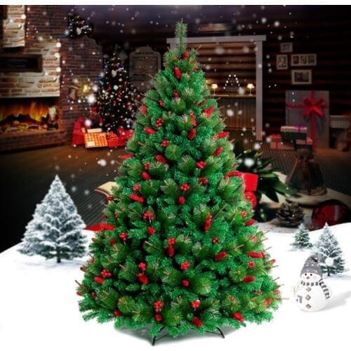 1.5M/1.8M/2.1M/ pine needles encryption red Christmas tree family hotel shopping malls Christmas decoration supplies