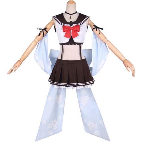 Japanese Amine Azur Lane Yuudachi Shiratsuyu Class Destroyer Cosplay Costume Beautiful Suits Woman Clothing with accessory