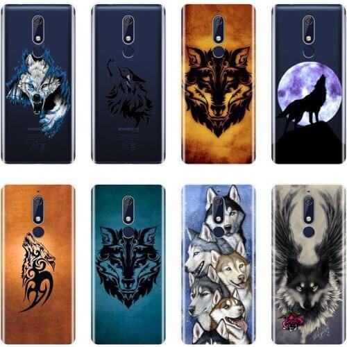 Cool Wolf Animal Men Phone Case For Nokia 2.1 3.1 5.1 6.1 7.1 Soft Silicone Back Cover For Nokia 2.1 3.1 5.1 6.1 7.1 Plus Case