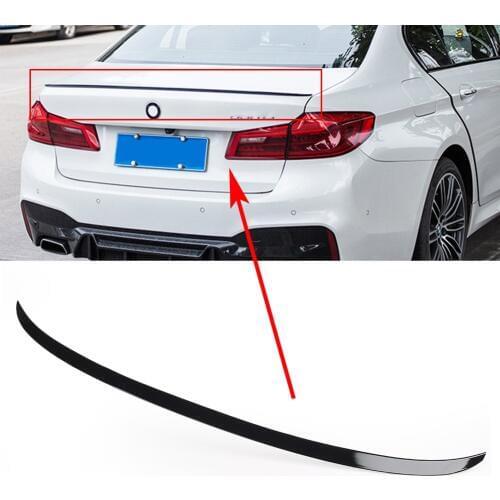 M5 Styling Car Rear Trunk Spoiler Lip Trim For BMW 5 Series G30 Sedan 2017 2018 2019 Gloss Black ABS