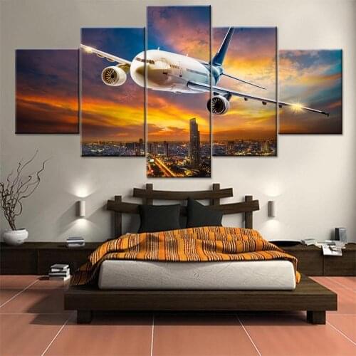 Modular Canvas Art Poster Printing HD Aviation Aircraft Living Room Home Wall Decoration Framework Painting Pictures Type