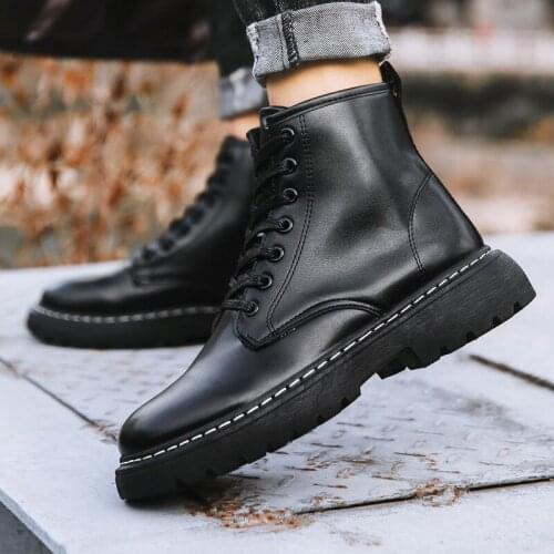 Mens Autumn Winter Best Martin Boots New Warm Motorcycle Boots Comfortable Tooling Shoes Casual Trend Fashion Mens Shoes