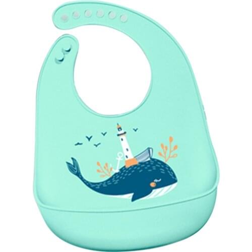 Baby Boys Baby Girl Bibs Eating Handkerchief Cartoon Animal Pattern Adjustable Buckle Soft Front Pocket Dinner Clothes