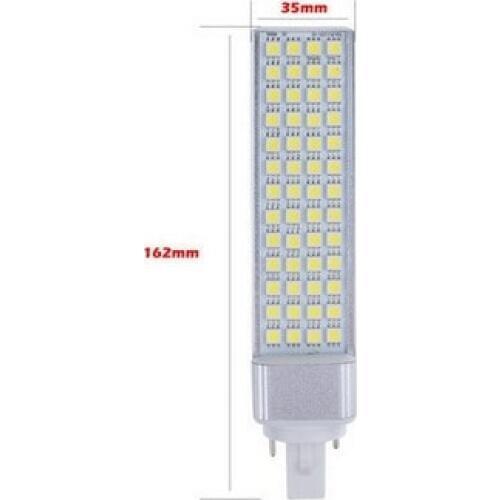 Wholesale -4pcs/lot 1000Lumens 52leds E27 G24 LED Corn 5050 SMD 12W Horizon Down Light Bulb Lamp Lighting 85~265V