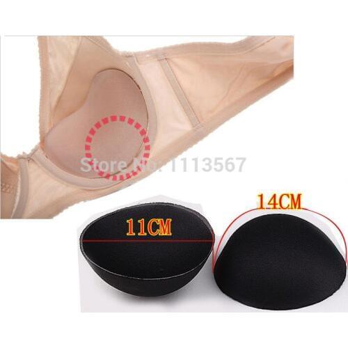 Wholesale 50Set Black Sewing In Bra Cups Soft Foam Bra Round Enhancers Swimsuit Chest Pad sponge Bra Accessories WB59