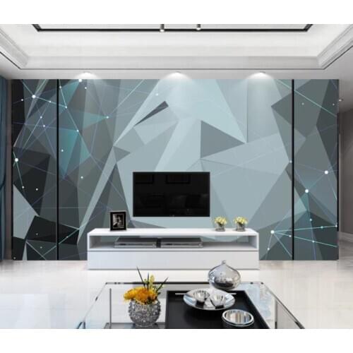 Custom wallpaper fashion 3d photo living room mural stereo abstract Geometric microlite stone triangles background wallpaper