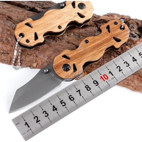 Portable wooden handle folding knife camping mini fruit knives kitchen accessories sushi knife handmade Paring Knives