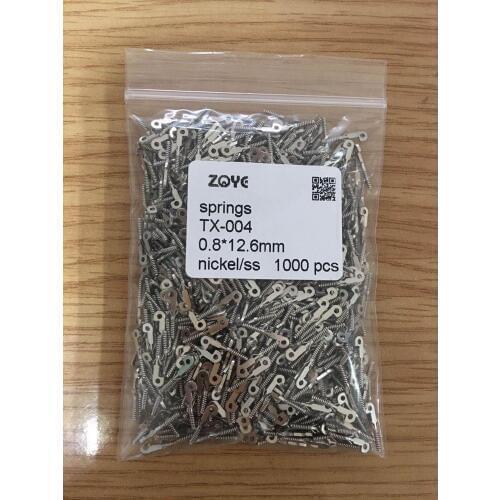 Spring insert for eyeglass spring hinge TX-004, 0.8mm thickness,12.7mm length, 4000 pcs pack stainless steel