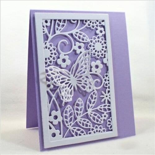 Rectangular Butterflies Sharp Background Metal Cutting Dies New 2019 for Craft Dies Scrapbooking Stencil Decoration