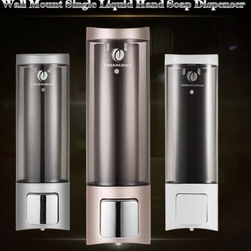Manual Soap Dispenser Wall Mount Liquid Shampoo Shower Gel Dispenser Hand-Cleanser Washroom Lotion Dispenser 200ml