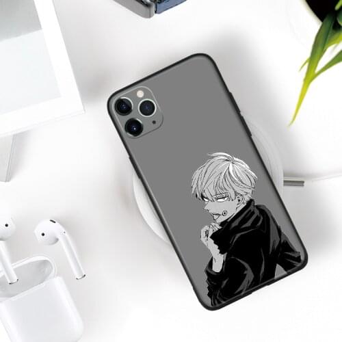 Inumaki jujutsu kaisen cute silicone for iPhone Se 6 6s 7 8 Plus X XR XS 11 12 Mini Pro Max glass TPU phone case cover shell