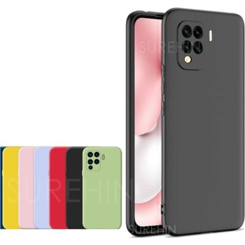 Soft Case For OPPO A94 F19 PRO RENO 5 Lite Black Yellow Blue Pink Green Matte Purple Red Coque Silicone Cover For OPPO A94 Case