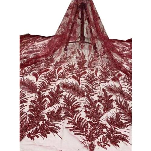 SJ Lace French Sequins Tulle Lace Fabric 2021 High Quality Lace African Lace Fabric Nigerian New Design Mesh Lace Sewing Z4-49