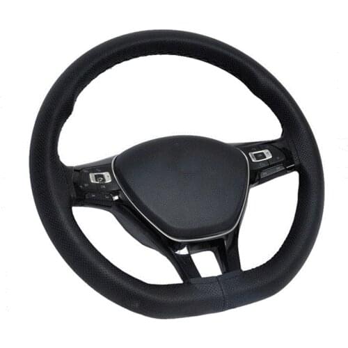 Steering Wheel Cover Hand-stitched Sewing D/O Shape Knitting Braid On Steering 38cm 15 '' Universal For Kia Rio mazda honda audi